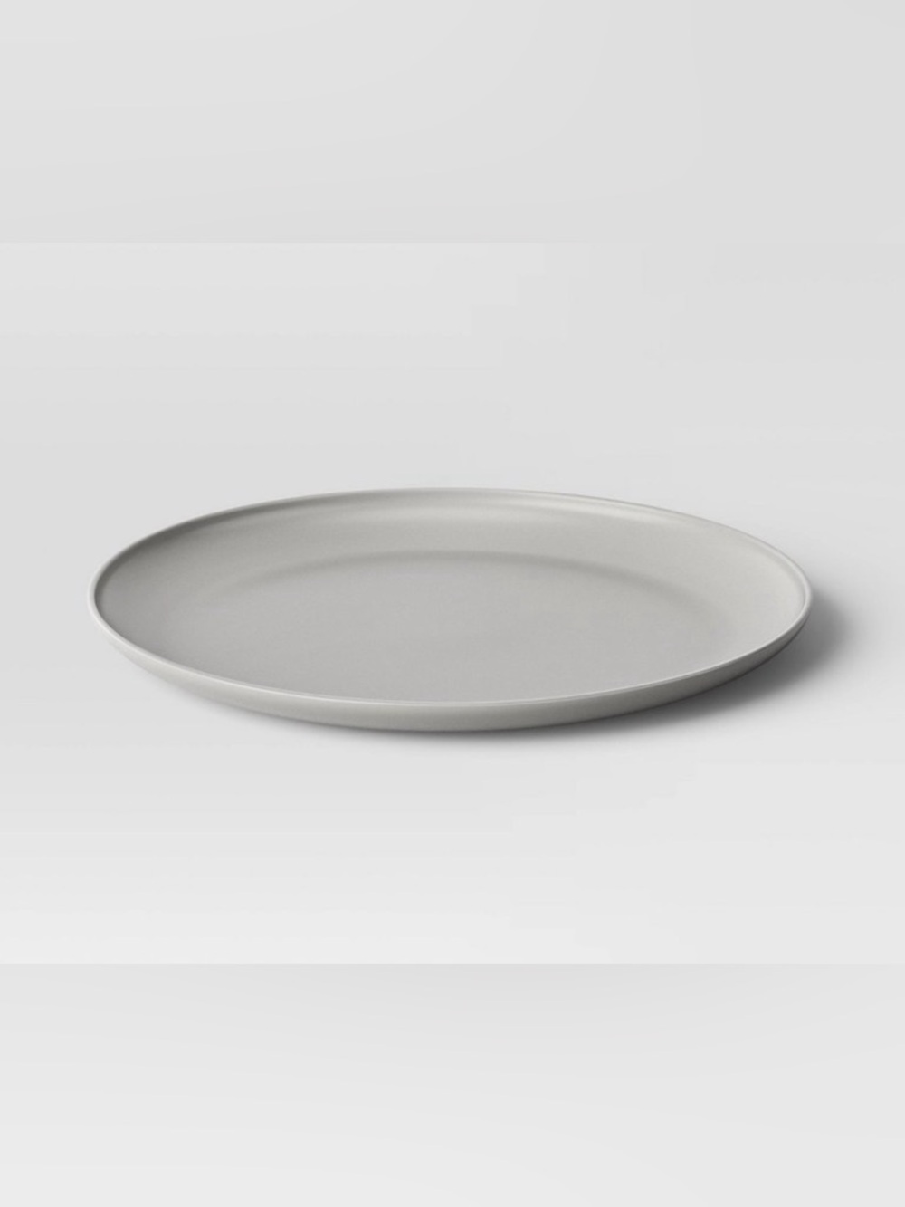 Set of 4 Gray & Blue 10.5" Plastic Dinner Plate